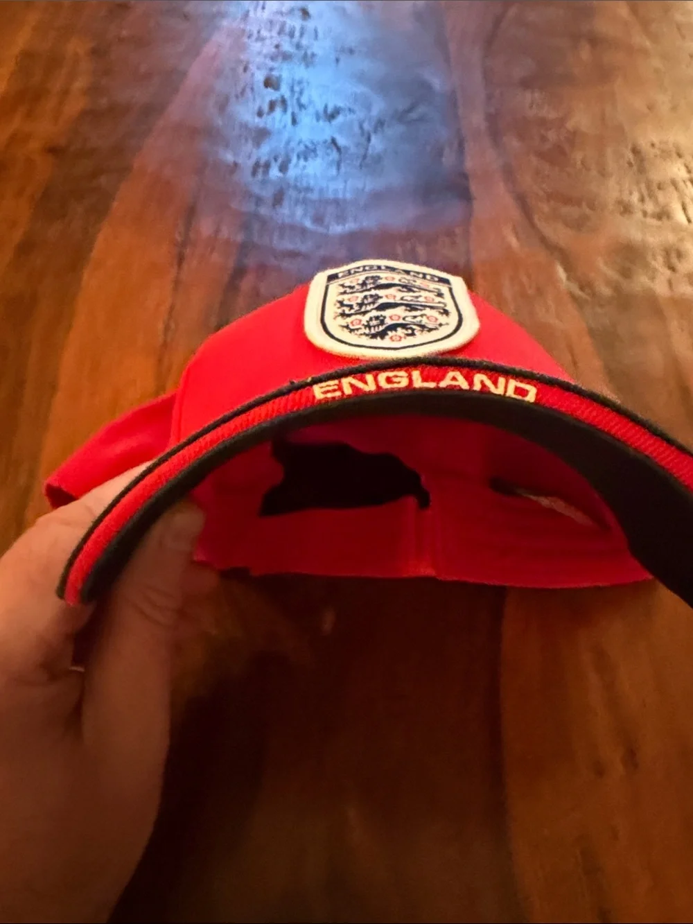 England Crest Red and Black Baseball Cap